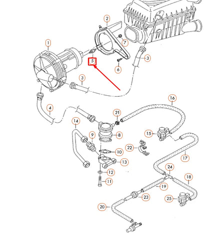 NEW AUDI A3 8L SECONDARY AIR PUMP STOP BUFFER 06A133567A ORIGINAL