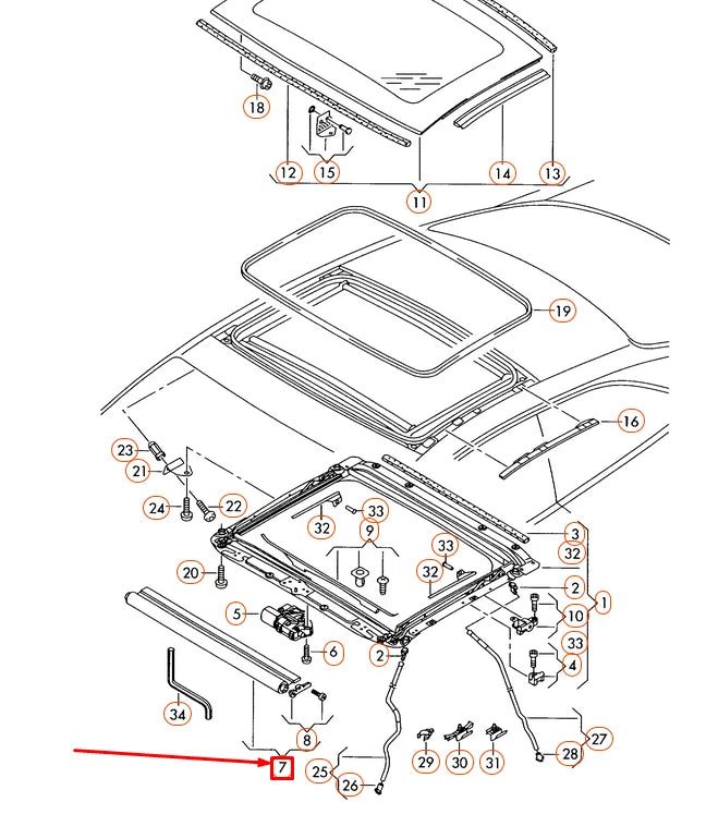NEW AUDI A5 8T SUNROOF HEADLINER COVERING 8T08773074U3 ORIGINAL