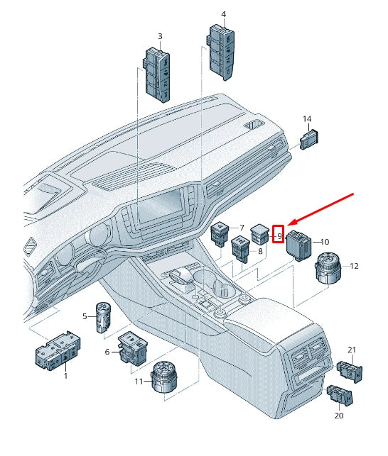 NEW VW TOUAREG CR DUMMY COVER 762927122A1QB