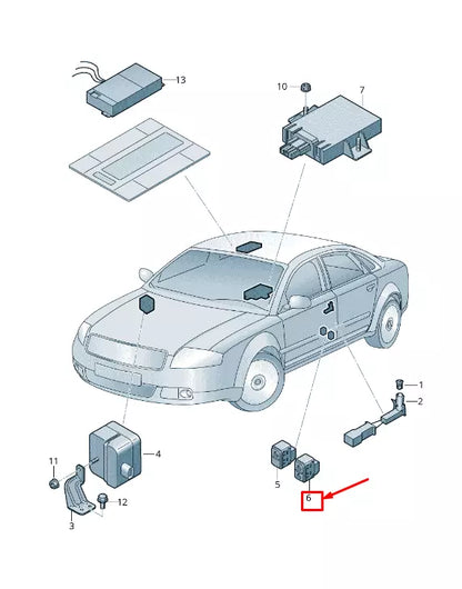 NEW AUDI Q7 4L ANTI THEFT ALARM SWITCH 4E09621095PR 4E0962109 5PR ORIGINAL