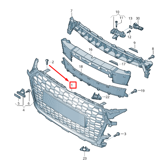 new audi tt fv front radiator grille 8s0853651lvmz 8s0853651l vmz original
