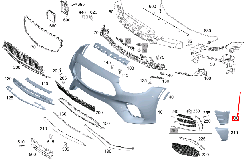 NEW MB E C238 FRONT BUMPER LEFT INNER AIR DUCT SEGMENT A2138858306 ORIGINAL