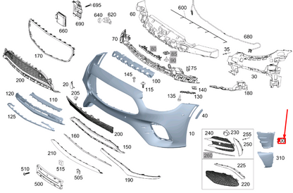 NEW MB E C238 FRONT BUMPER LEFT INNER AIR DUCT SEGMENT A2138858306 ORIGINAL
