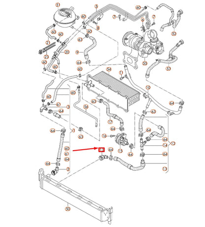 NEW AUDI A3 8V COOLANT QUICK ACTING COUPLING 1K0122291BN ORIGINAL