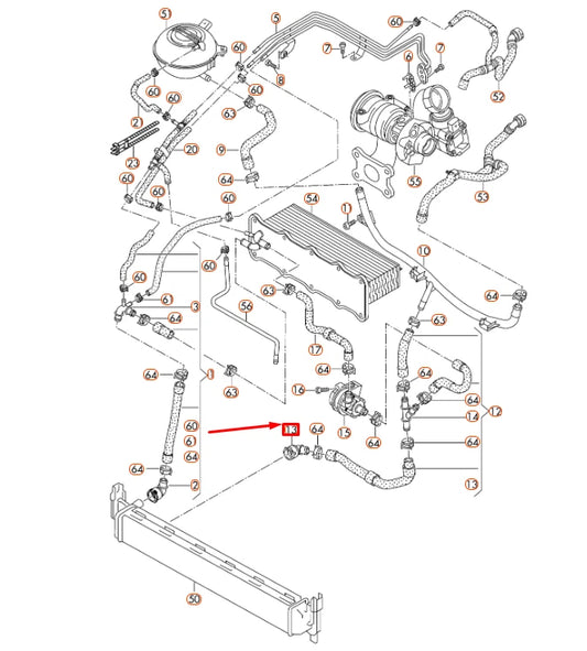 NEW AUDI A3 8V COOLANT QUICK ACTING COUPLING 1K0122291BN ORIGINAL