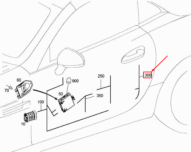 new mercedes-benz slk r172 locking system cable harness a1725400608 original