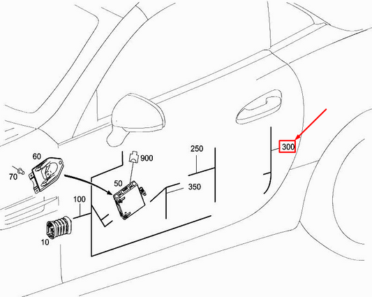 new mercedes-benz slk r172 locking system cable harness a1725400608 original