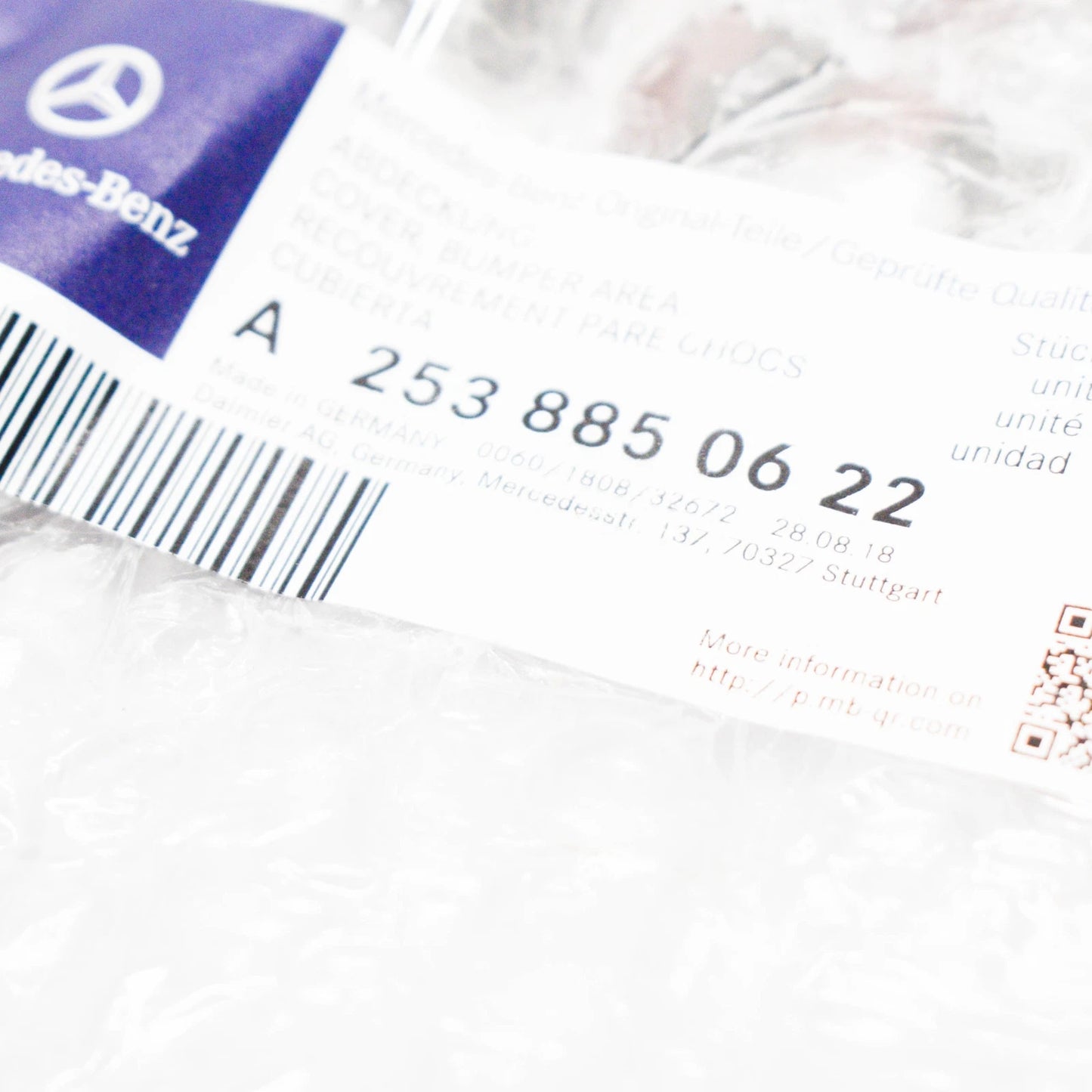 NEW MERCEDES-BENZ GLC COUPE C253 FRONT RIGHT FENDER MOLDING A2538850622 ORIGINAL