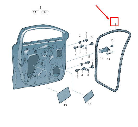 new seat arona kj front right door seal rubber 6f9867366c9b9 original