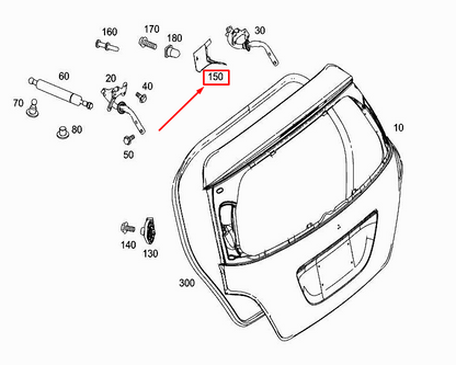 new mercedes-benz r w251 rear left tailgate hinge cover a2516930330 original