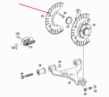 new mercedes-benz vito w639 front brake protection plate a6393320288 original