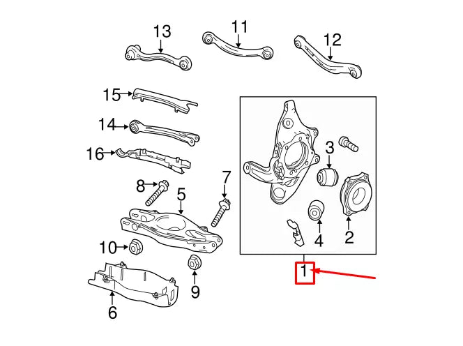 NEW MERCEDES-BENZ CLS C218 REAR RIGHT STEERING KNUCKLE A2123500241 ORIGINAL