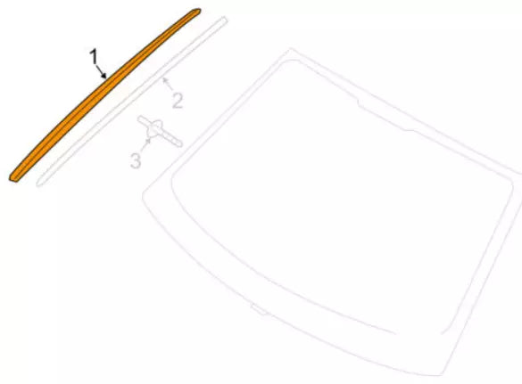 NEW AUDI Q5 FY FRONT WINDSHIELD RIGHT VERTICAL TRIM 80A854328B9B9 ORIGINAL