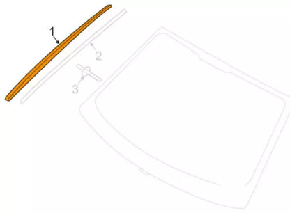 NEW AUDI Q5 FY FRONT WINDSHIELD RIGHT VERTICAL TRIM 80A854328B9B9 ORIGINAL