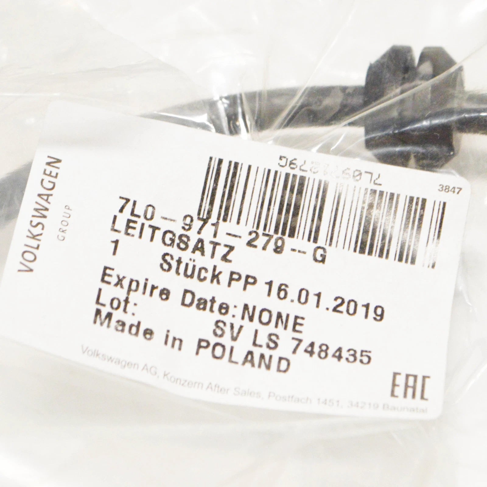 NEW AUDI Q7 4L REAR ABS SENSOR HARNESS 7L0971279G ORIGINAL