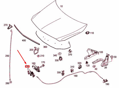 NEW MERCEDES-BENZ B W246 ENGINE HOOD LOCK LOWER PART A2468800460