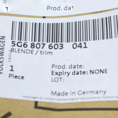 NEW VOLKSWAGEN GOLF MK7 5G REAR DIFFUSER LEFT TRIM 5G6807603041 ORIGINAL