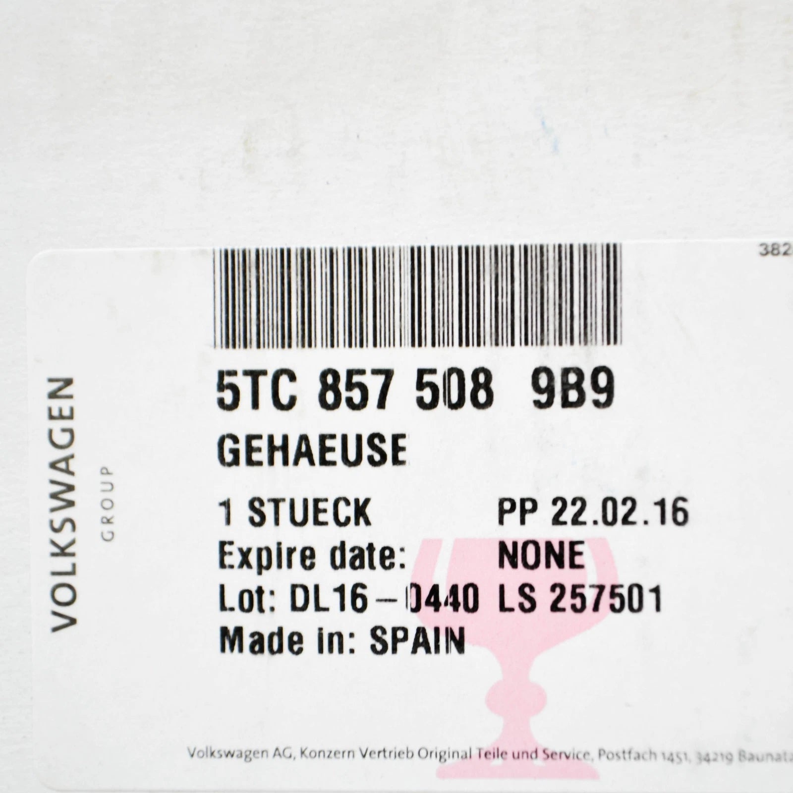 NEW VW TOURAN 5T FRONT RIGHT SIDE WING MIRROR RHD 5TC8575089B9 ORIGINAL