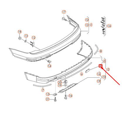 new audi q7 4l rear bumper left tow eye cover 4l0807449egru original