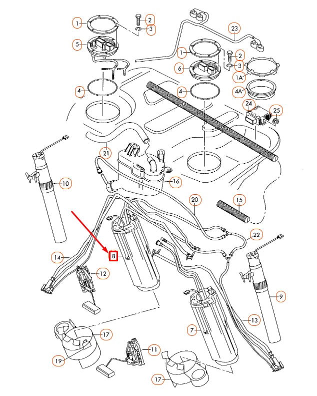 NEW AUDI A8 D3 RIGHT FUEL DELIVERY MODULE 3D0919087L ORIGINAL