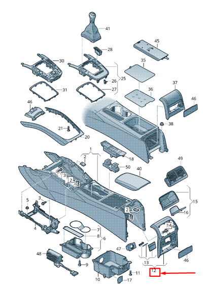 NEW AUDI A4 B8 LOWER CONSOLE TRIM COVER 8K0864376ZSK ORIGINAL