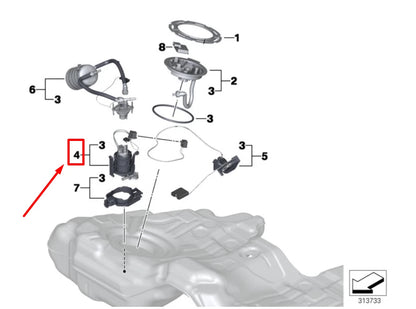 NEW BMW 7 F01, F02 FUEL PUMP 7217260 16117217260 ORIGINAL