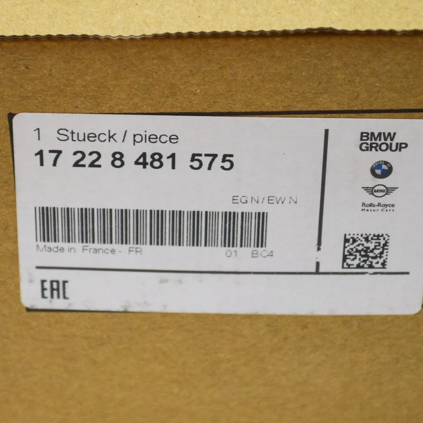 NEW BMW 2 ACTIVE TOURER F45 THERMOSTAT 17228481575 ORIGINAL