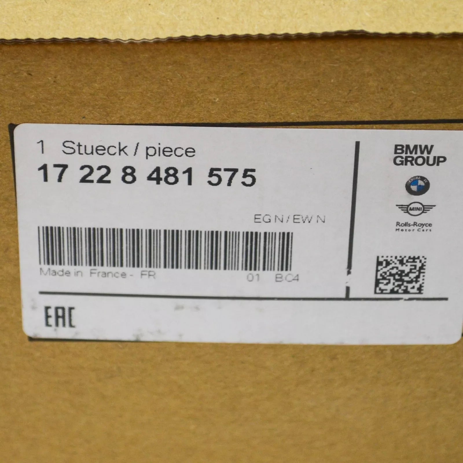 NEW BMW 2 ACTIVE TOURER F45 THERMOSTAT 17228481575 ORIGINAL