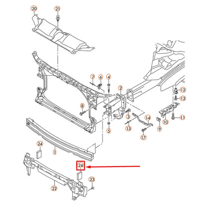 NEW AUDI A6 4G C7 FRONT BUMPER FOAM FILLER PIECE 4G0807550A ORIGINAL