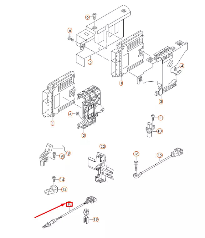NEW AUDI A3 8V FRONT LAMBDA PROBE 06K906262CQ ORIGINAL