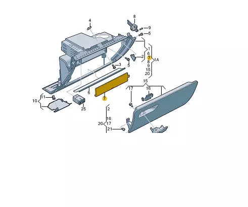 NEW AUDI A3 CABRIO 8V POLLEN FILTER COVER LHD 8V1857121 ORIGINAL