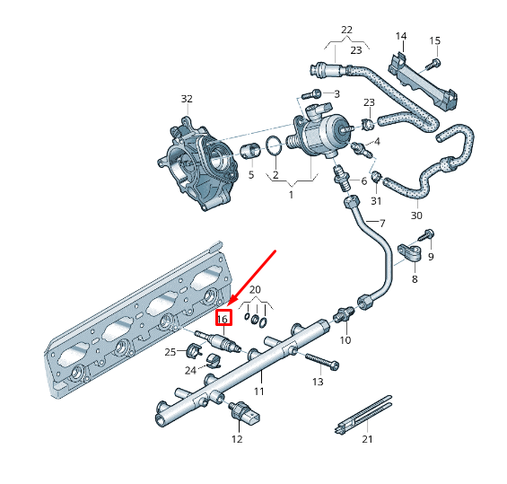 new audi a4 avant b9 fuel injector valve 06g906036ak original