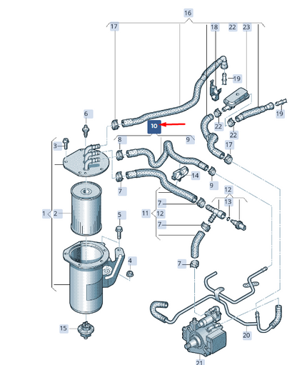 new skoda superb mk3 fuel line 5wa130307d original