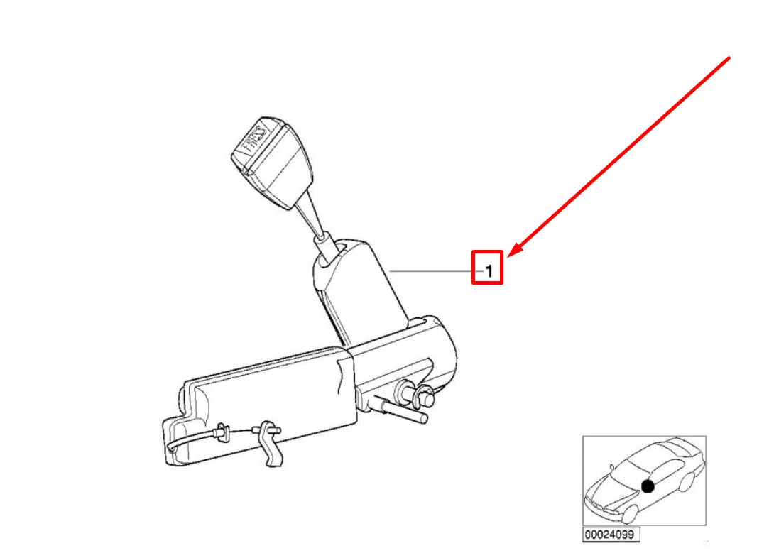 NEW BMW 3 COMPACT E36 FRONT LEFT SEAT BUCKLE 72118167715 8167715 ORIGINAL
