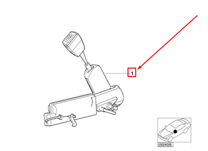 NEW BMW 3 COMPACT E36 FRONT LEFT SEAT BUCKLE 72118167715 8167715 ORIGINAL