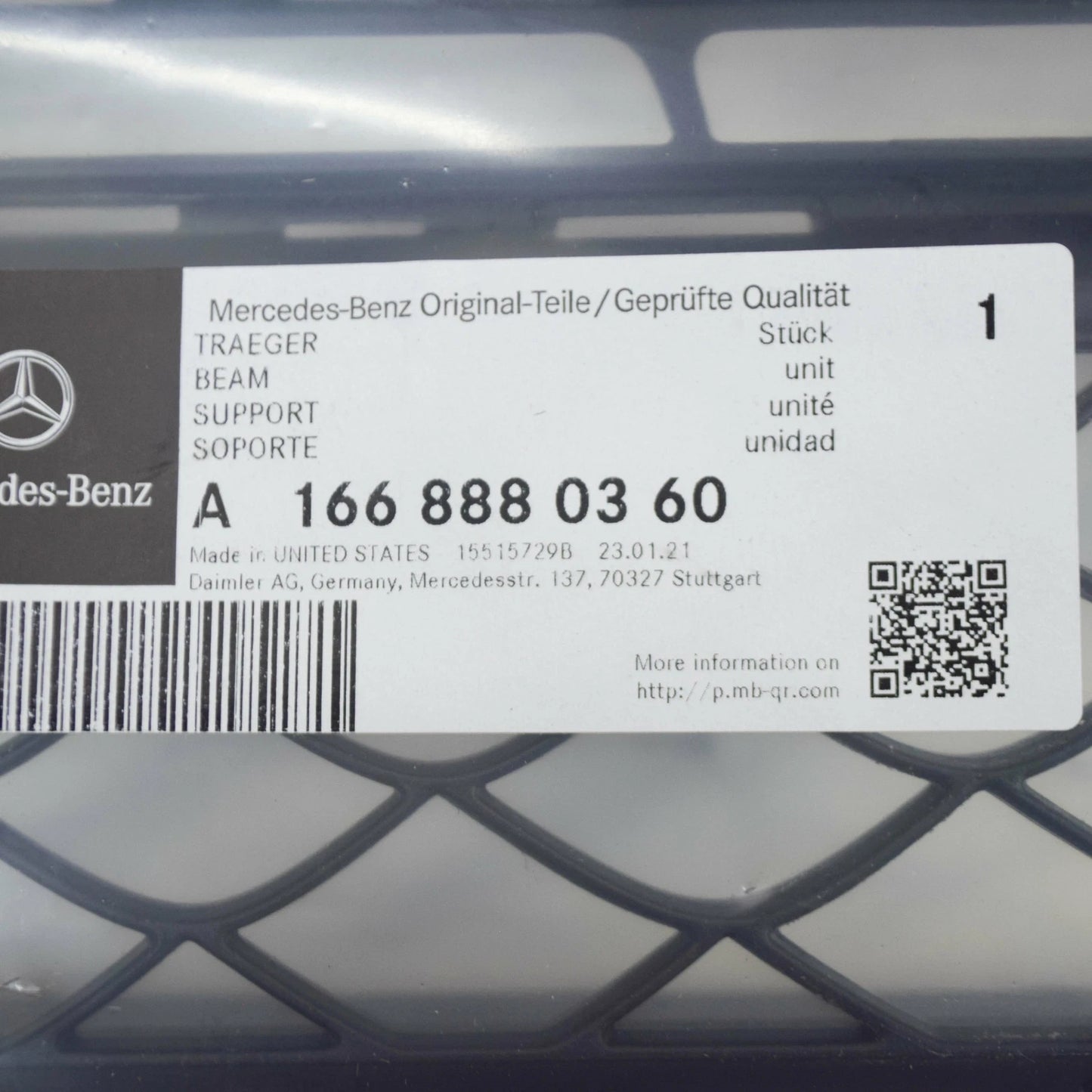 NEW MERCEDES-BENZ GLE W166 FRONT GRILLE CARRIER A1668880360