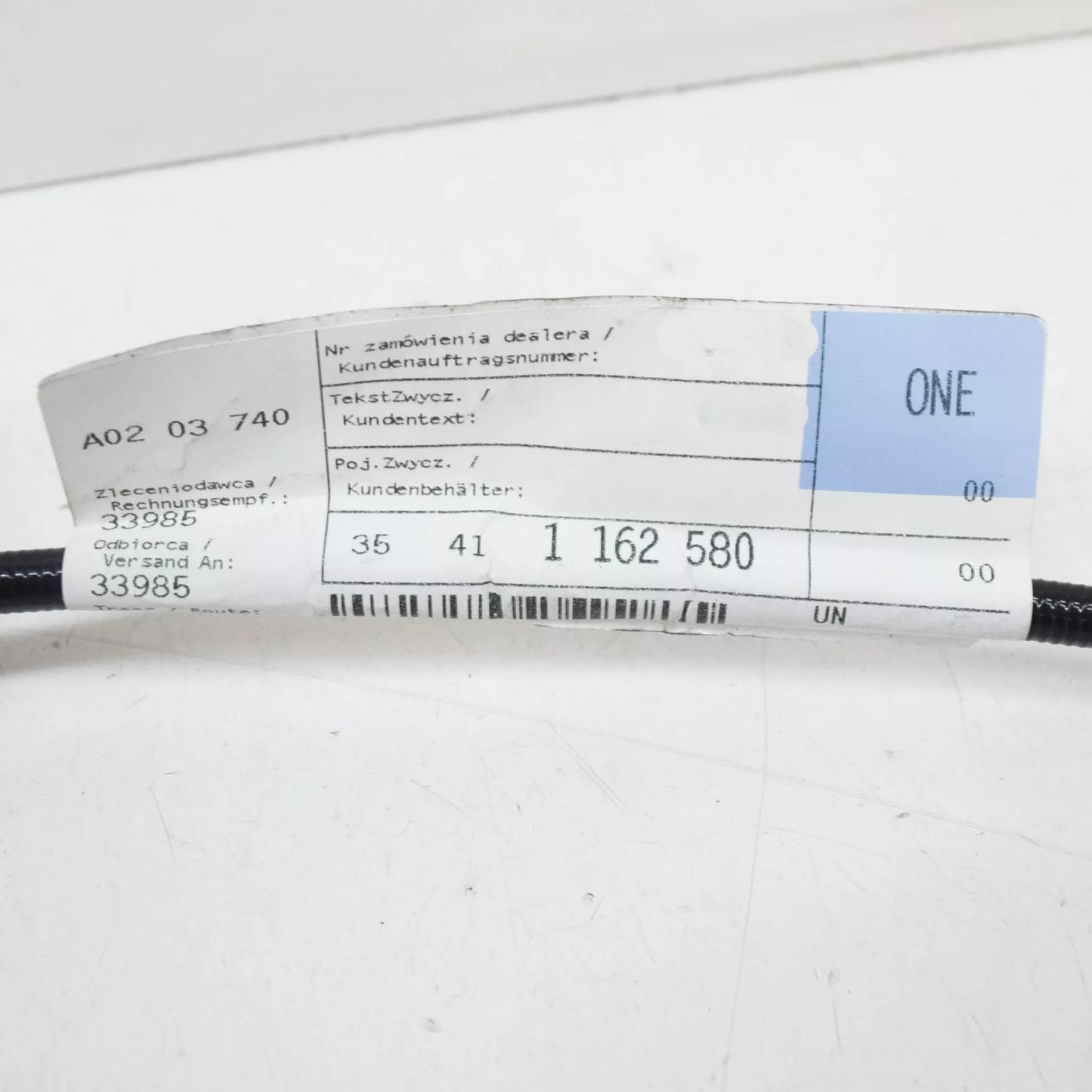 NEW BMW 5 E39 ACCELERATOR BOWDEN CABLE 35411162580 1162580