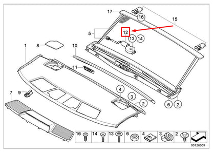 NEW BMW 7 E65, E66, E67 REAR SUN BLIND MOTOR 6914089 67656914089 ORIGINAL
