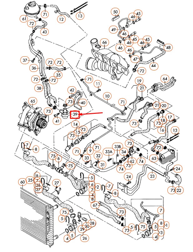 NEW AUDI A3 8P ADDITIONAL COOLANT PUMP 1K0965561J ORIGINAL