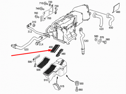 new mb g-class w463 cabin air filter a4638300018 4.0 petrol original