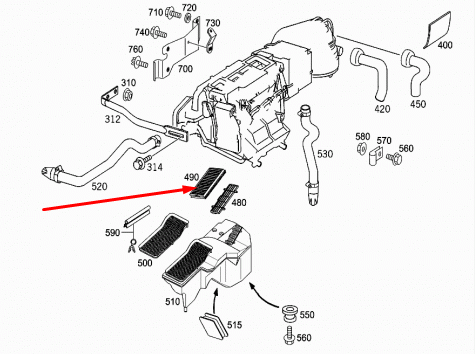 new mb g-class w463 cabin air filter a4638300018 4.0 petrol original