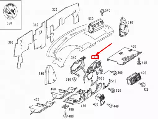 NEW MB SLK R170 SPEEDOMETER CLUSTER SURROUND TRIM RHD A17068004367211