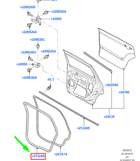 new ford galaxy mk2 rear door weatherstrip seal 1676975 original