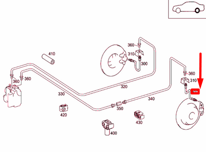 NEW MERCEDES-BENZ E W211 REAR BRAKE HOSE A2114200648 ORIGINAL