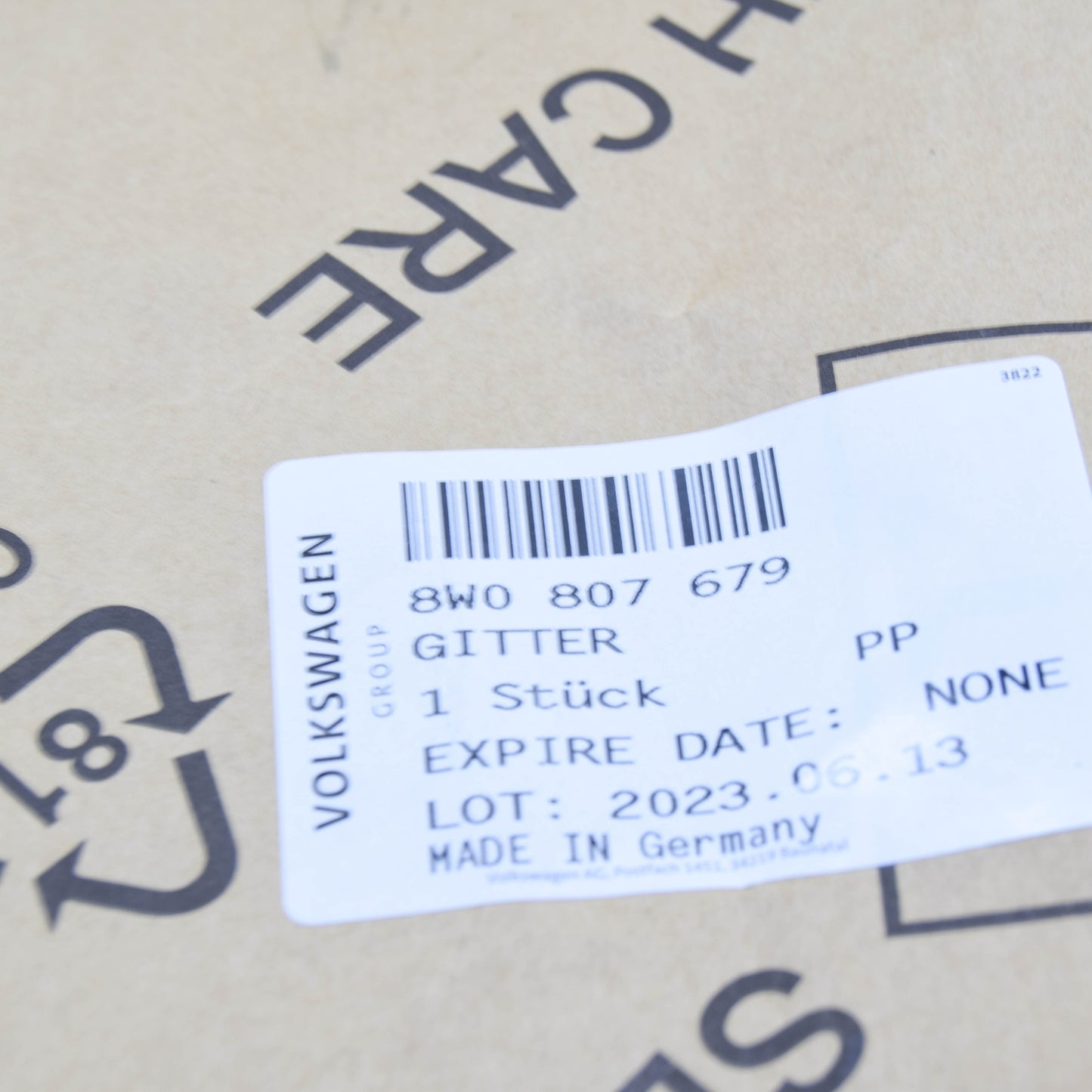 NEW AUDI A4 AVANT B9 FRONT LEFT BUMPER LOWER AIR GRILLE 8W0807679 ORIGINAL