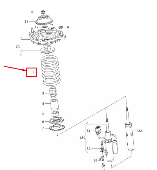 NEW AUDI A4 B8 FRONT COIL SPRING 8K0411105EB