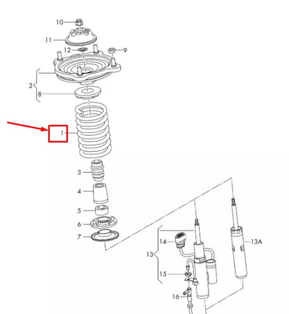 NEW AUDI A4 B8 FRONT COIL SPRING 8K0411105EB