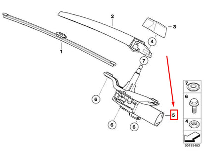 NEW BMW X5 E70 TAILGATE WINDOW WIPER MOTOR 67636942165 6942165 ORIGINAL