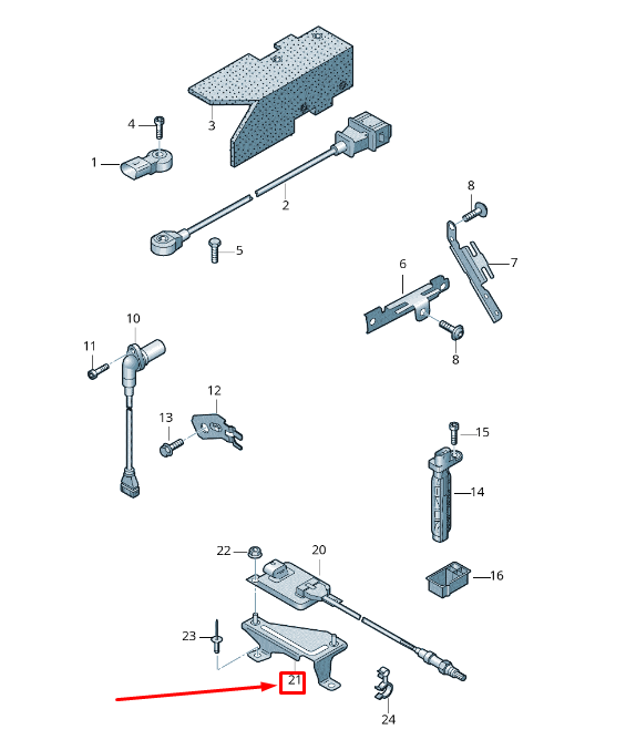new audi q7 4l particulate sensor bracket 4l0907297e original