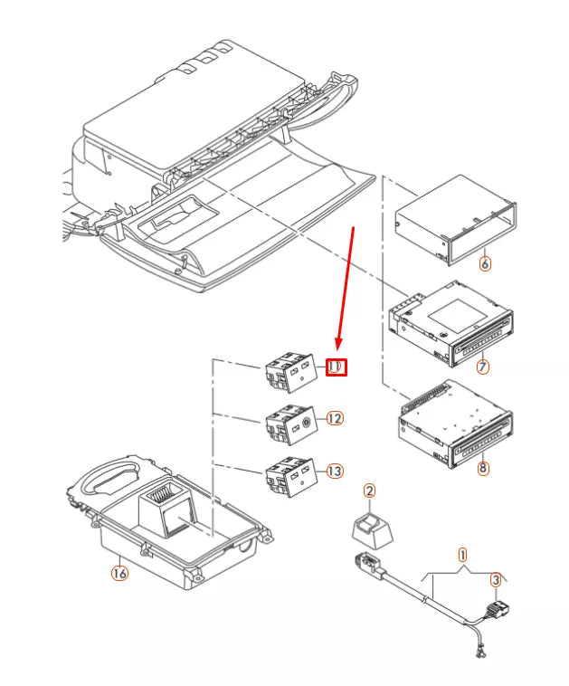 NEW AUDI A6 C7 EXTERNAL AUDIO COURCES CONNECTORS 4G0035736 ORIGINAL